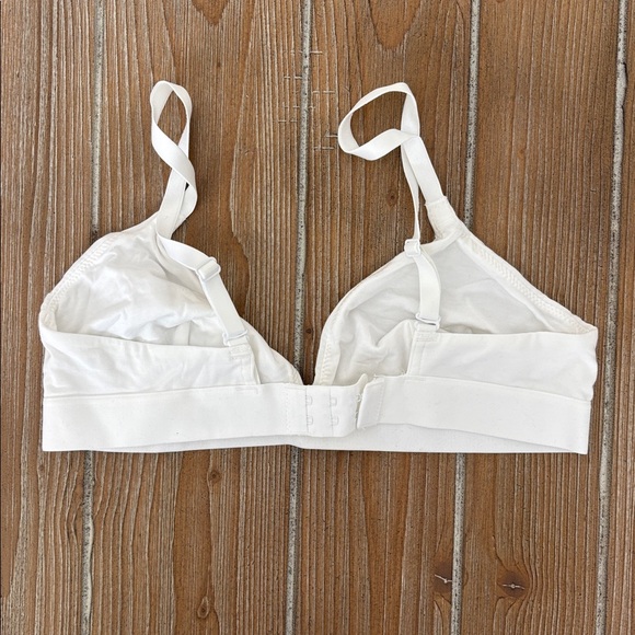 GAP White Cotton/Modal Traiangle Bralette Size Medium NWOT - Picture 3 of 4